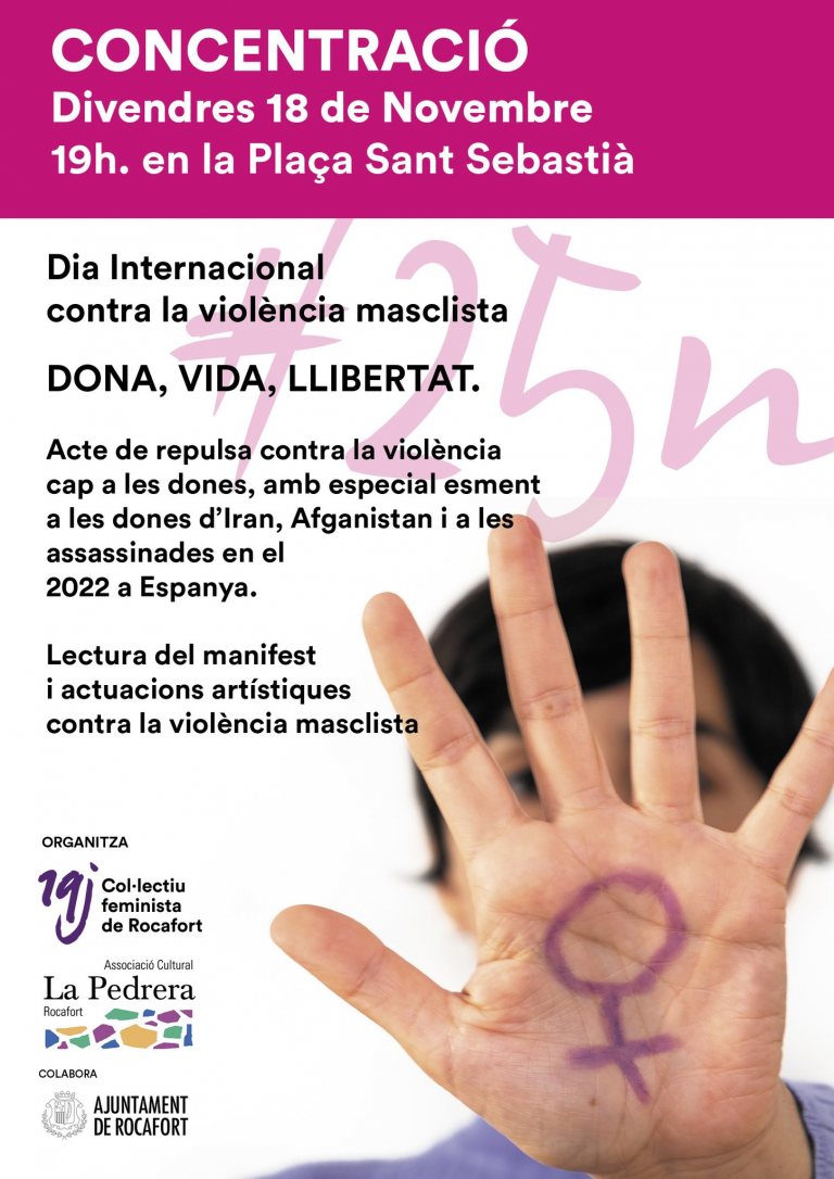 Activitats al voltant del 25 de Novembre, dia internacional contra la violència masclista.